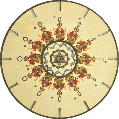 Phenakistoscope animation example, kaleidoscope mirror spinning effect