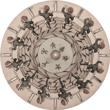 Phenakistoscope template example 13, hypnotic spinning video
