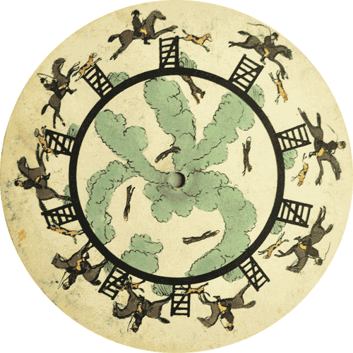 Phenakistoscope template example 16, free spinning animation template