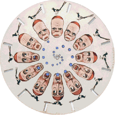 Phenakistoscope template example 7, geometric spinning disc