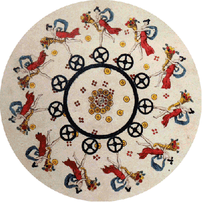 Phenakistoscope animation example, spinning mandala optical illusion